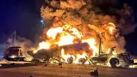 فاجعه‌ مرگبار در جاده جنوبی کرمان: انفجار خودروی سوخت‌بر، جان دو نفر را گرفت