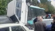 ویدیو / تصادف وحشتناک در تبریز پس از ترمز بریدن اتوبوس