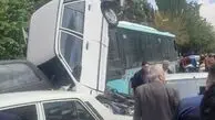 ویدیو / تصادف وحشتناک در تبریز پس از ترمز بریدن اتوبوس