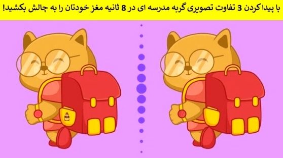 تست هوش؛ ده ثانیه وقت دارین سه تفاوت این تصویر را پیدا کنید