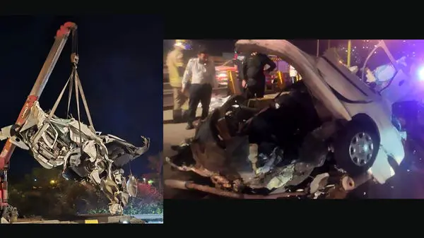 فرار معجزه‌آسا از مرگ در جاده نوسود؛ کامیون در لبه پرتگاه متوقف شد!+عکس