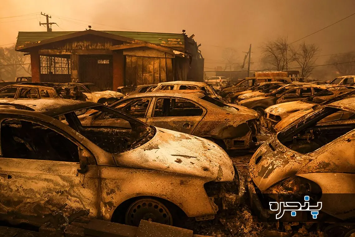 تصاویر آخرالزمانی از آتش‌سوزی لس‌آنجلس - بخش دوم