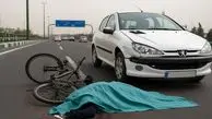 تصادف مرگبار در تهران؛ برخورد پژو ۲۰۶ با دوچرخه‌سوار
