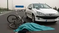 تصادف مرگبار در تهران؛ برخورد پژو ۲۰۶ با دوچرخه‌سوار