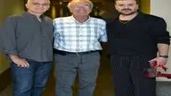 عکس جالب  رضا نیکخواه در حال بوسیدن بازیگر معروف سینما و تلویزیون