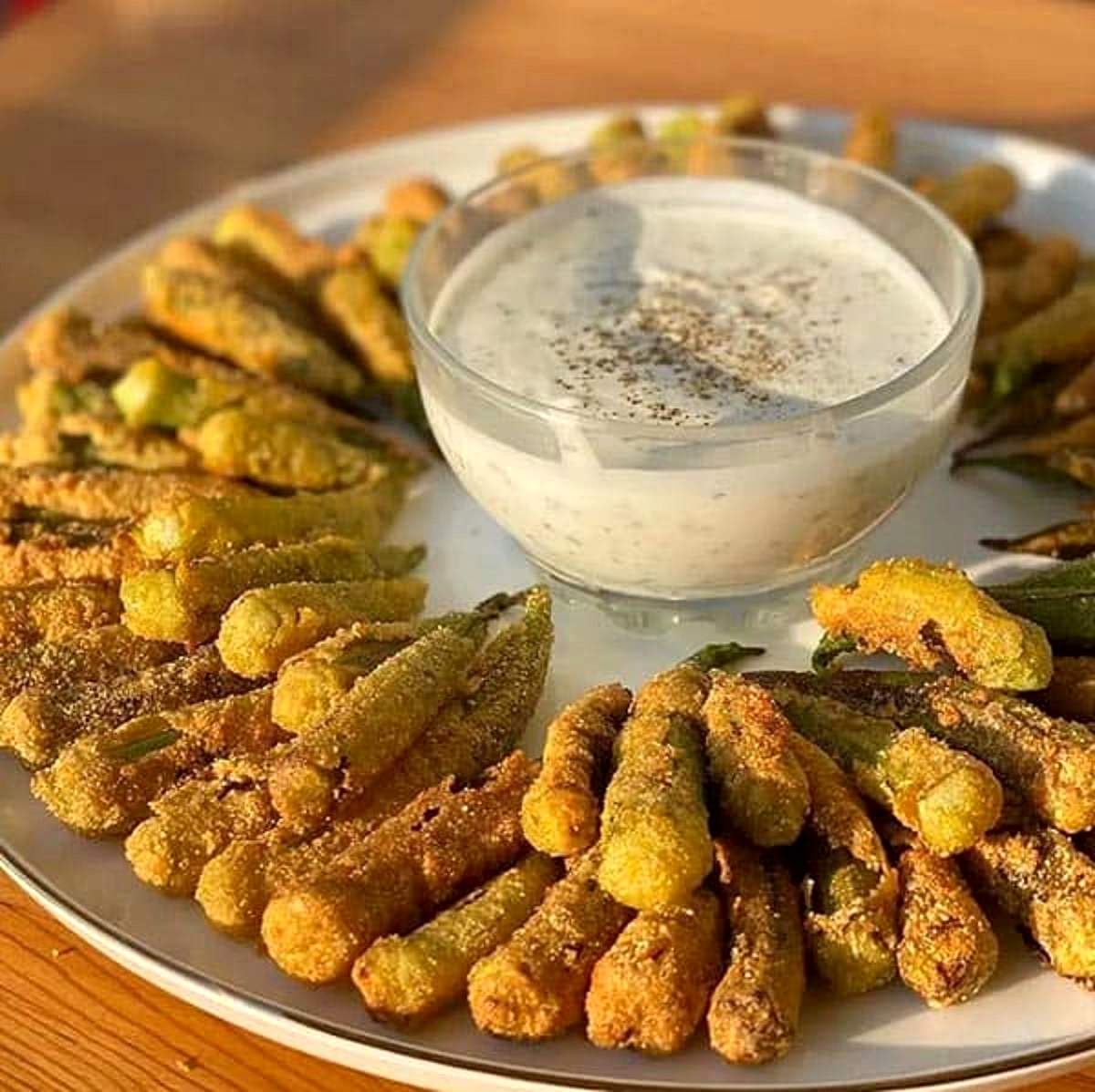 یک غذای اقتصادی و بدون گوشت برای شام | طرز تهیه بامیه سوخاری 