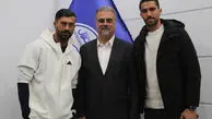 آشتی‌کنان حسین حسینی و رامین رضاییان با حضور بازیکنان استقلال در دفتر باشگاه