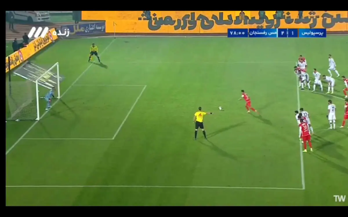 گل اول پرسپولیس به مس رفسنجان