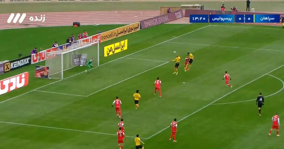 ویدیو: گل اول سپاهان به پرسپولیس