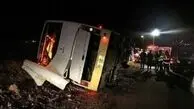 حادثه تلخ در زنجان: اتوبوس واژگون شد، دو نفر جان باختند